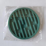 coasters silicone rayés moderne bleu gris noir orange beige marbre