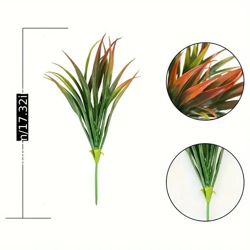 plantes artificielles herbes vertes feuilles pointues modernes extérieures intérieures résistantes uv exposées fêtes prénuptiales