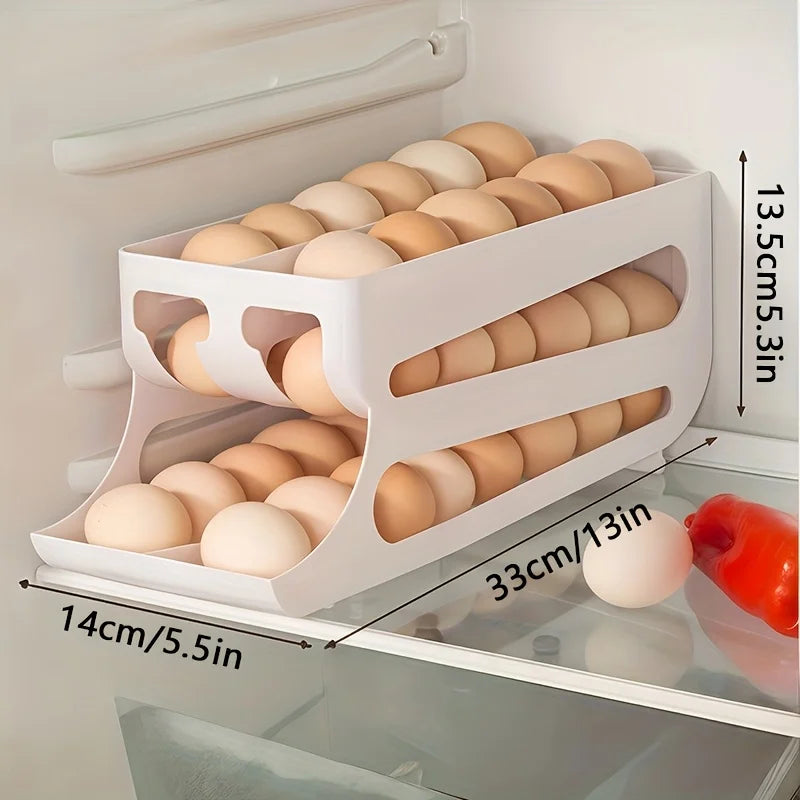rangement d'oeufs beiges empilable moderne 30 oeufs réfrigérateur comptoir