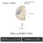 lampe suspendue moderne blanc rayures horizontales opacité cordon interrupteur 2000 82000 lumens