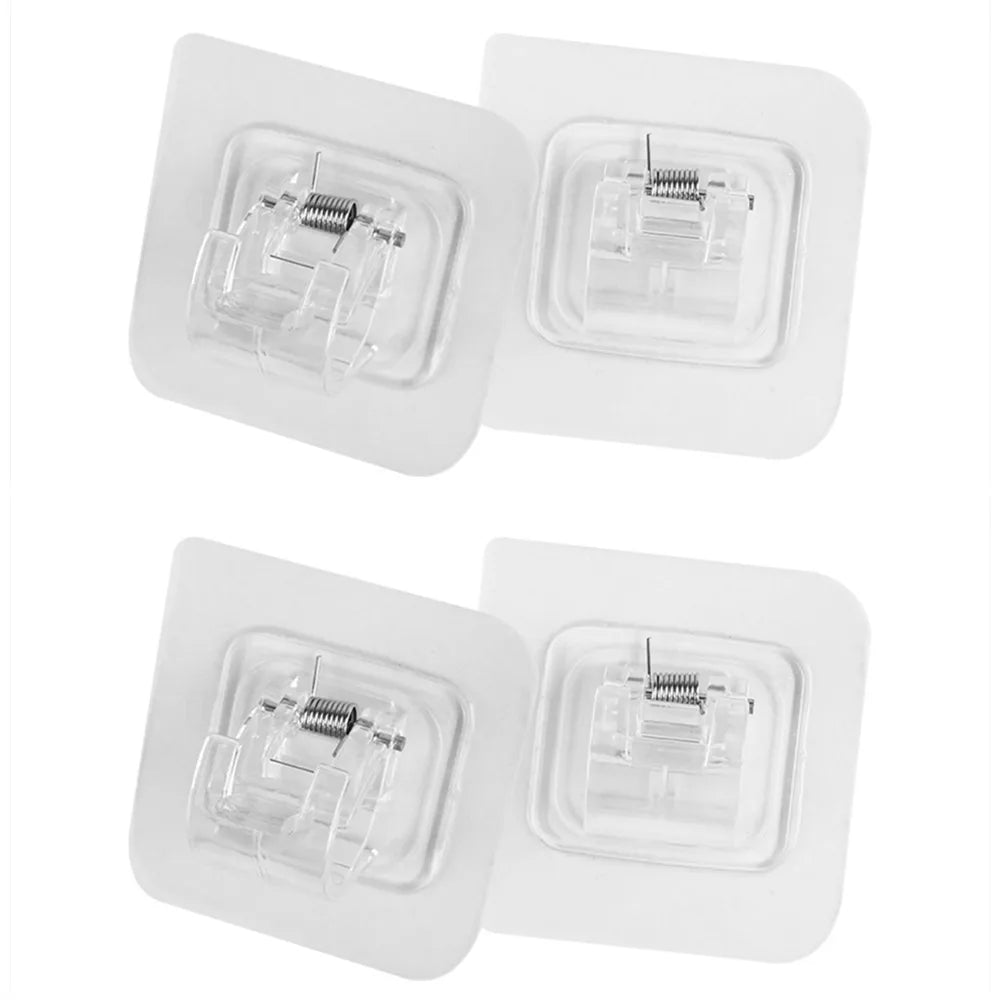 tendeur mural extensible blanc moderne adhésif 40cm 280cm crochets sans perçageversible rechargeable