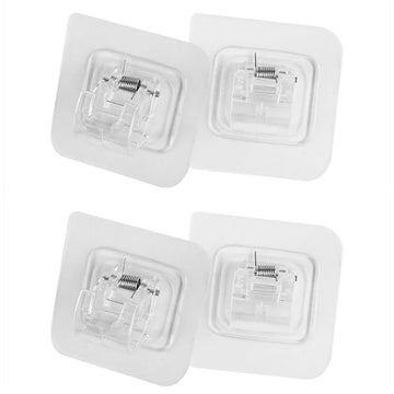 tendeur mural extensible blanc moderne adhésif 40cm 280cm crochets sans perçageversible rechargeable