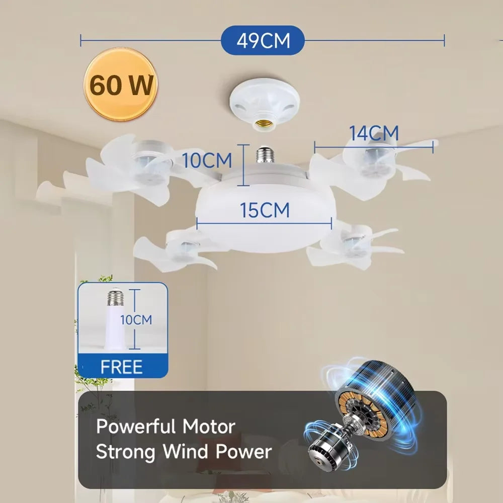 ventilateur moderne lampe led télécommande variateur vitesse luminosité blanc fixations vis