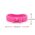 rangement bijoux rose blanc nœud papillon doux féminin surface lisse mat organisateur coiffeuse cosmétiques