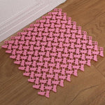 tapis bain imperméable anti dérapant bleu blanc rose vert orange violet losange moderne minimaliste