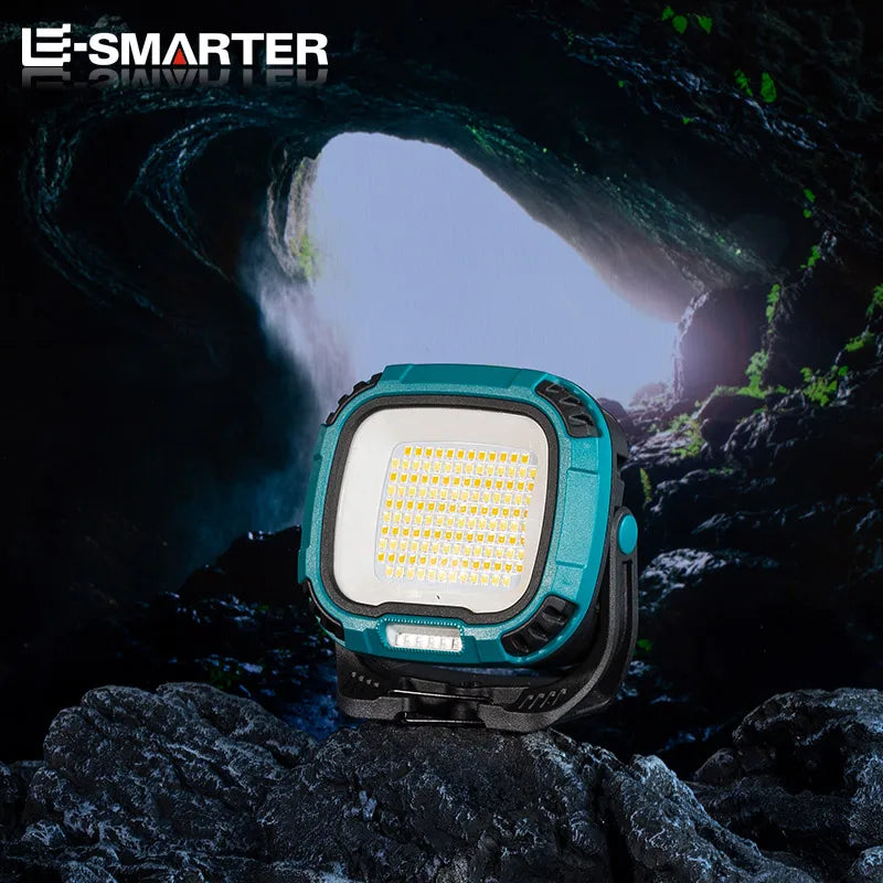 torche rechargeable usb portable lampe poche bleu moderne résistante chocs clip lumiere intense camping