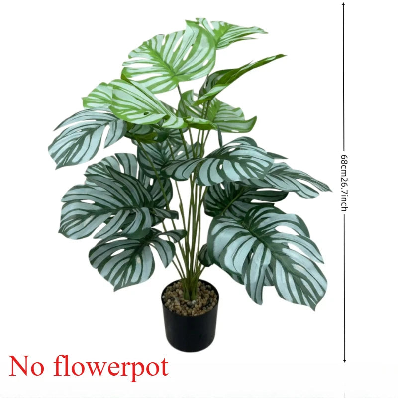 décoration intérieure plante artificielle feuilles monstera vertes grandes modernes 52cm 20pouces