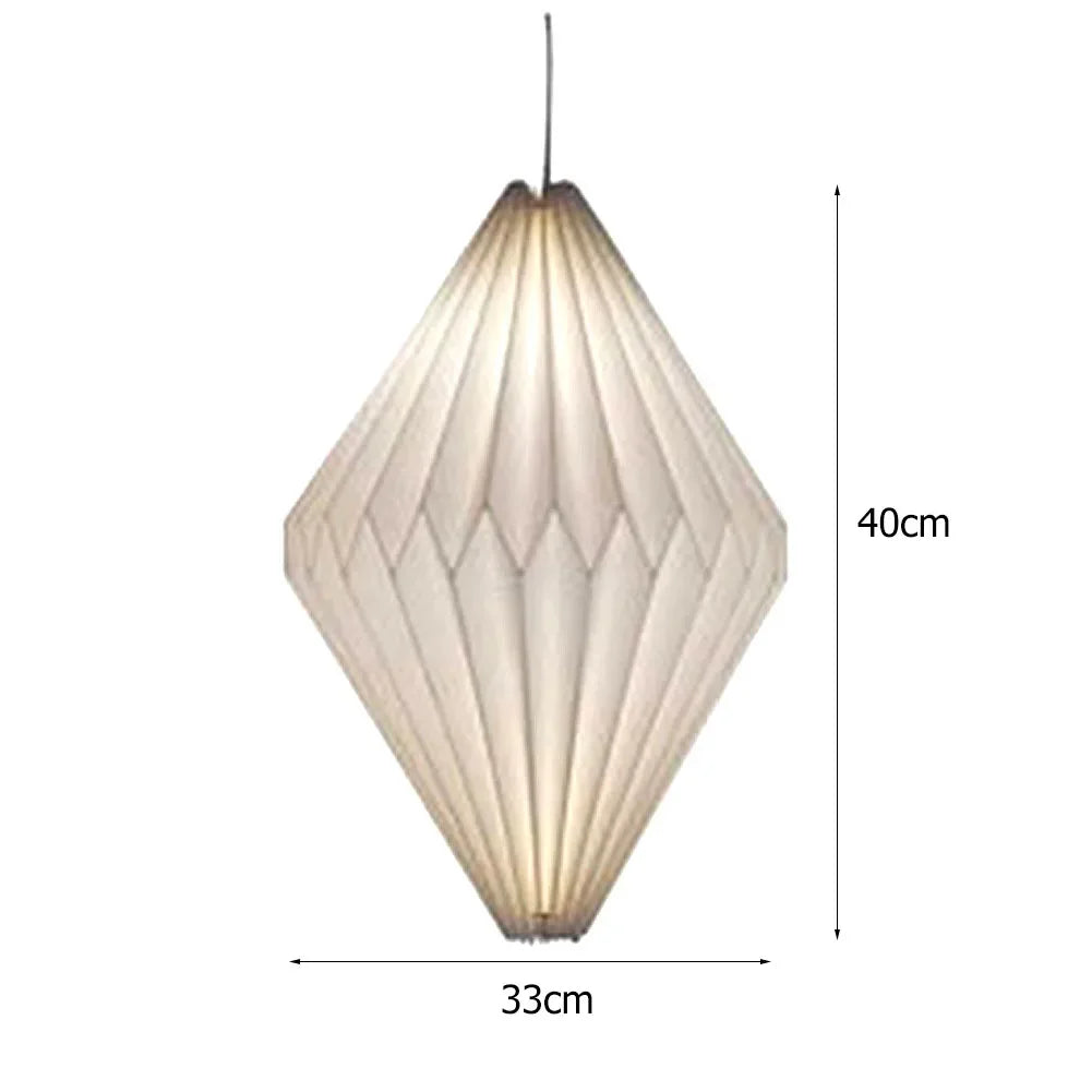 suspension lumineuse moderne origami beige plissé opacité intérieur chambre salon