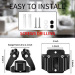 support mural balai anti dérapant acier inoxydable moderne salle bain clips noir argenté respectueux