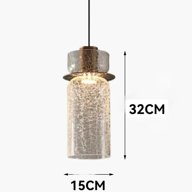 suspension lumineuse moderne verre craquelé transparent doré ampoules led 220v 240v moderne intérieur