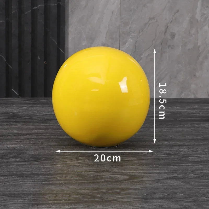 décoration moderne boule céramique rouge bleu jaune uni opaque chambre