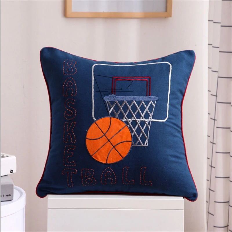coussin carré mousse pe anti décubitus lit enfant basketball bâtons puck panier ballon moderne