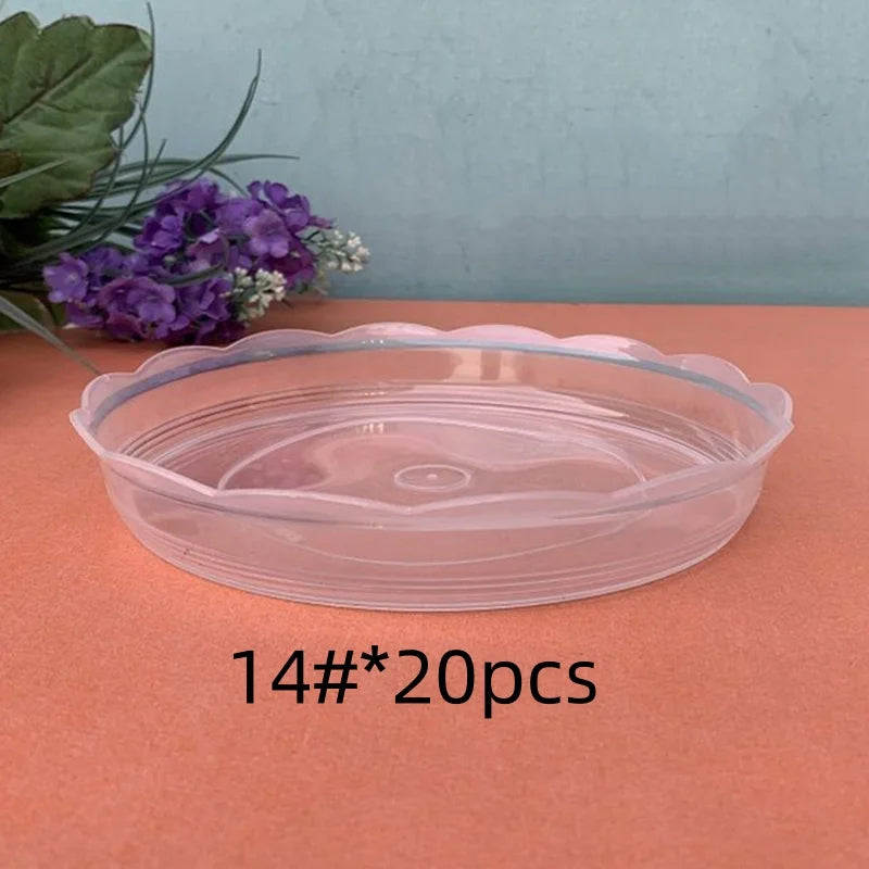 assiettes transparentes modernes plastique pp non enduit 10cm 11.2cm 13cm 13.8cm