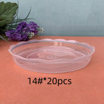 assiettes transparentes modernes plastique pp non enduit 10cm 11.2cm 13cm 13.8cm