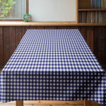 nappe carreaux bleu marine blanc réversible polyester machine printemps été automne hiverextérieur fêtes