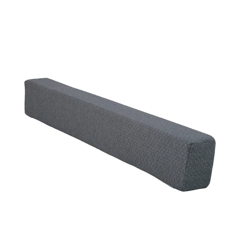 coussin lit mousse mémoire forme polyester coton solide gris clair moderne adhésif pliable 100x20x15cm