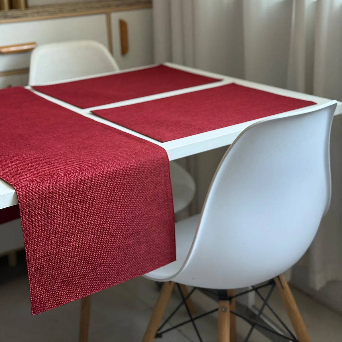 serviettes table lin recyclé respectueuses l'environnement vert gris noir orange rouge beige moderne