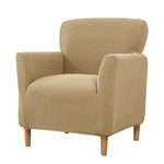 housse fauteuil jacquard carreaux moderne bleu beige gris extensible adhésif
