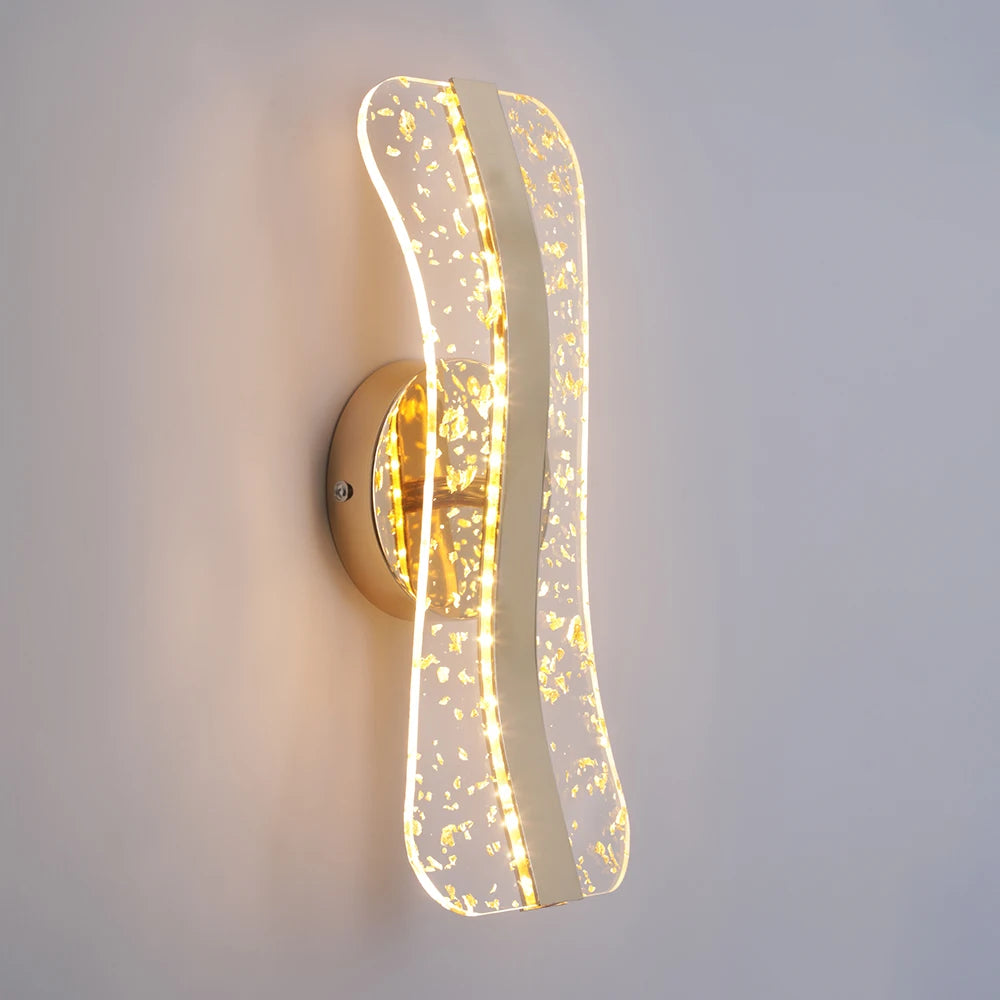Lampes murales LED transparentes modernes effet paillettes cuisine salle manger