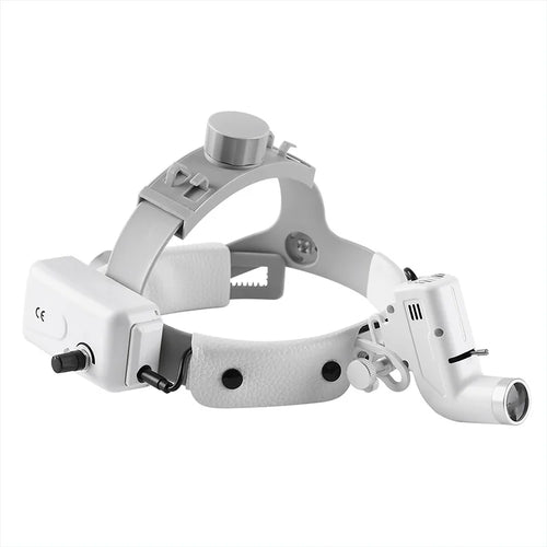 loupe tête lampe led réglable batterie lithium ceinture ajustable moderne opacité simili cuir blanc