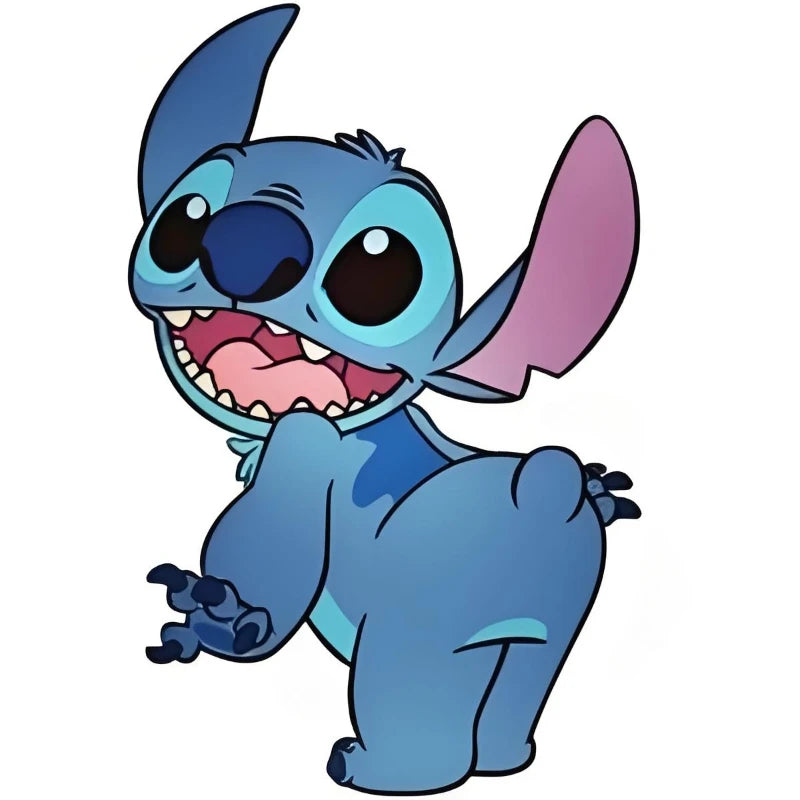 néon lumineux stitch disney bleu rose moderne cartoon chambre enfant décoration murale