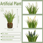 Fleur artificielle muguet en pot jaune fluo