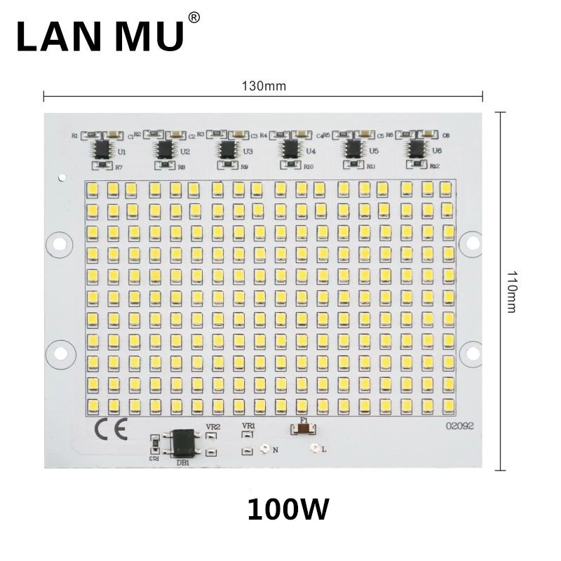 panneau led blanc moderne 10w 20w 30w 50w 100w 120° grille transistor