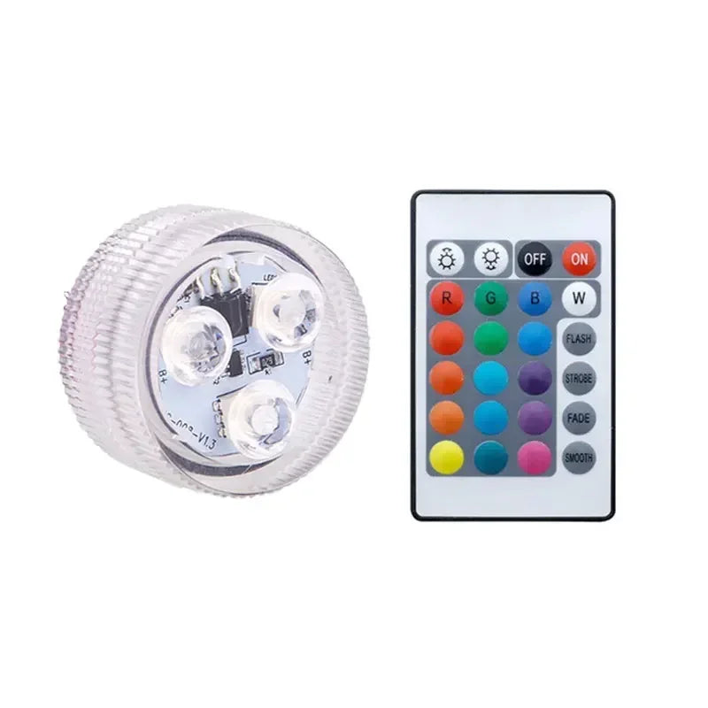 lampe led sous marine rgb transparente moderne ip68 batterie piscine décoration mariage vacances