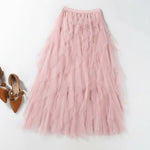 jupe tulle plissée élégante noir gris rose translucide classique femme