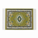 tapis miniature floral tissé classique couleurs vives franges accessoire poupée ornements géométriques 10.7cm 7cm