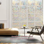 film décoratif fenêtre transparent motif arc ciel triangles losanges relief moderne uv isolation thermique