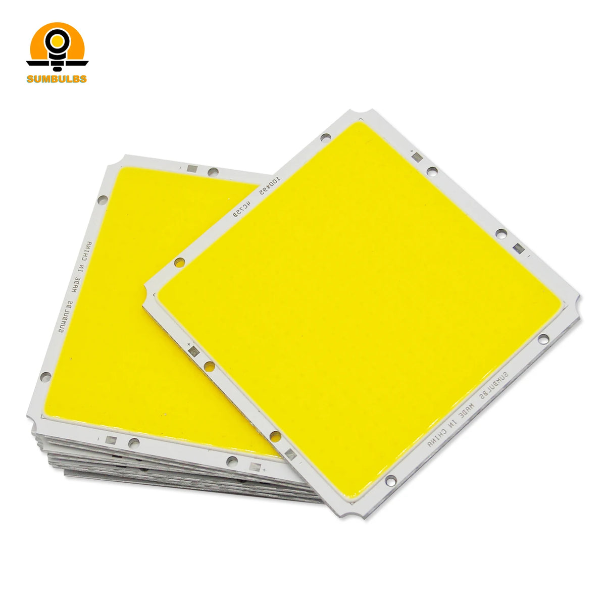 Panneau LED 100x95mm blanc gris métallique moderne 12V 50W aluminium silicone
