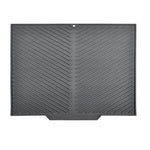 tapis silicone gris rayures diagonales moderne cuisine antidérapant respectueux environnement 37x26cm 42.5x33cm 50.5x42.5cm