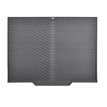 tapis silicone gris rayures diagonales moderne cuisine antidérapant respectueux environnement 37x26cm 42.5x33cm 50.5x42.5cm