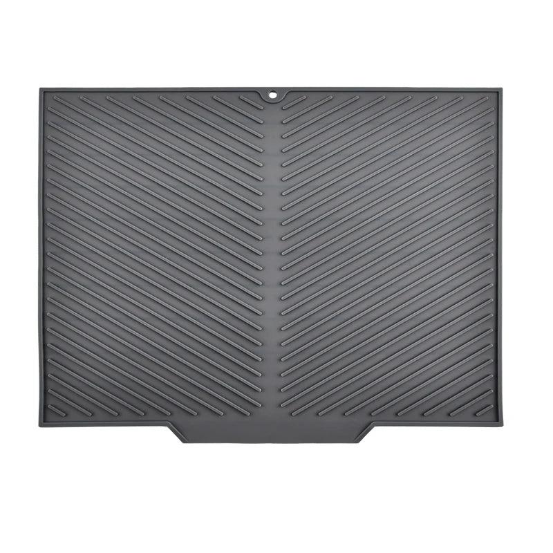 tapis silicone gris rayures diagonales moderne cuisine antidérapant respectueux environnement 37x26cm 42.5x33cm 50.5x42.5cm