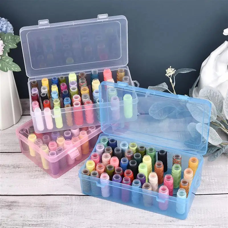 organisateur moderne bobines fil multicolores boîtes rangement opaques étui transport.axes fixations