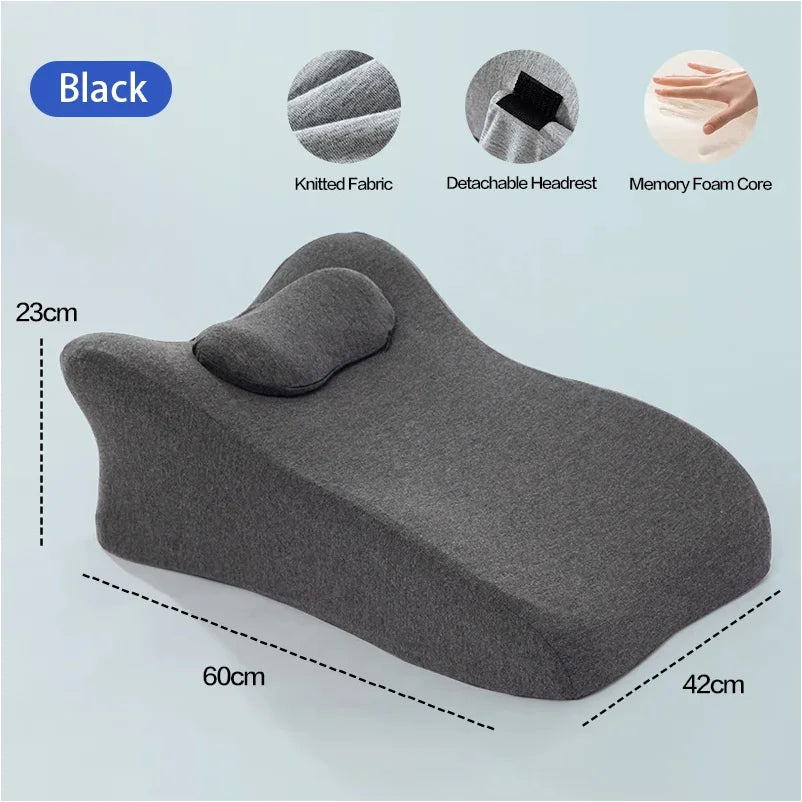 coussin multifonctionnel gris mousse mémoire forme tissu contemporain détachable sofa relaxation