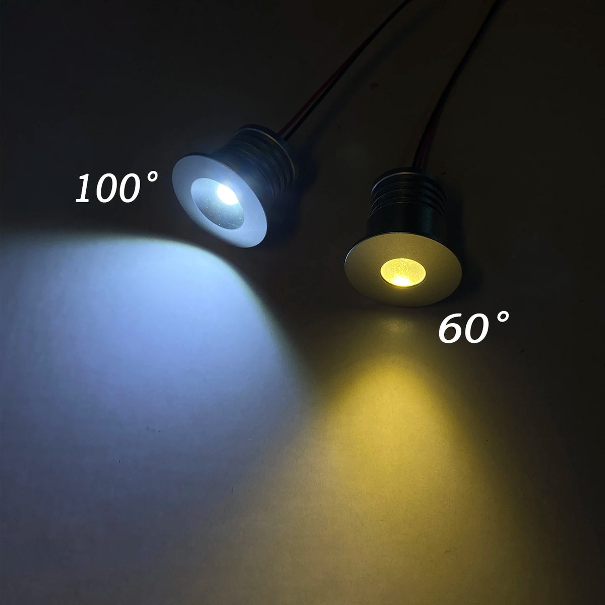 projecteur led argenté moderne 3w 24v 100d câbles noirs rouges éclairageintérieur extérieur mur