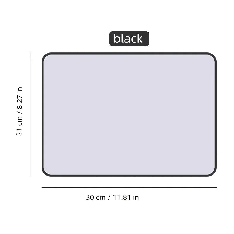 tapis souris moderne noir gris bleu vert opaques 21cm 30cm