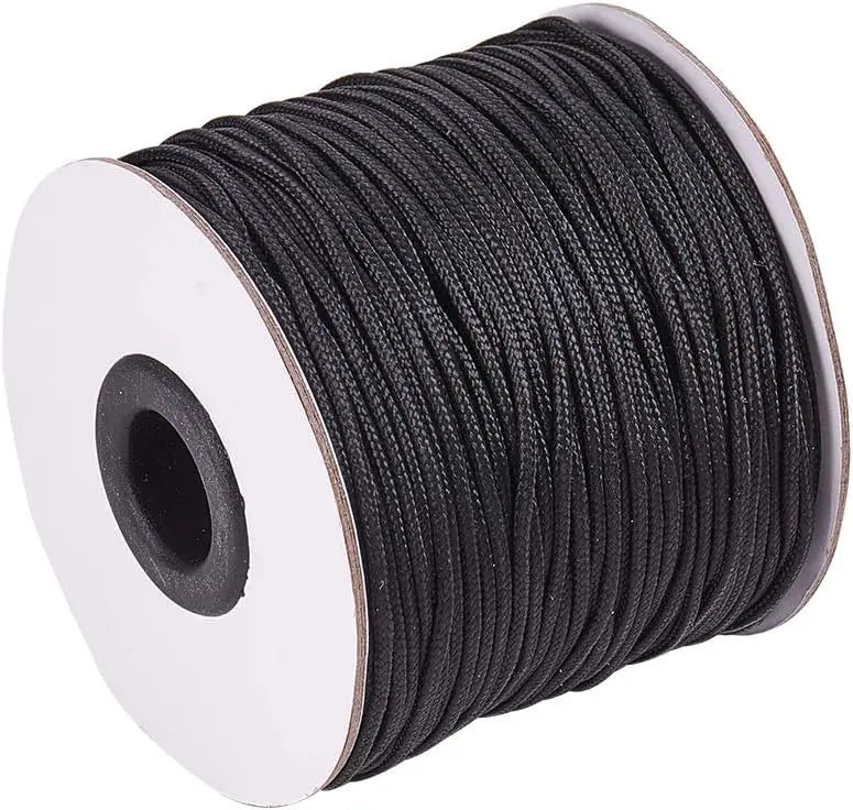 corde nylon noire tissée 100 yards corde blanche lisse utilitaire moderne 1.5mm