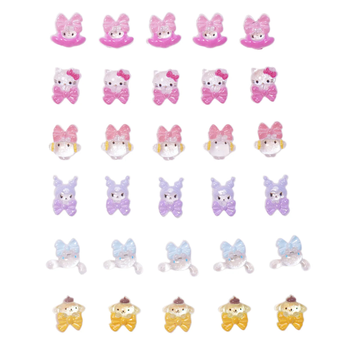 mini breloques résine hello kitty pomponpurin figurines décoratives personnages mignons rubans scrapbooking artisanal DIY