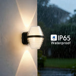 applique murale extérieure ip65 moderne hydrofuge led blanc noir transparent