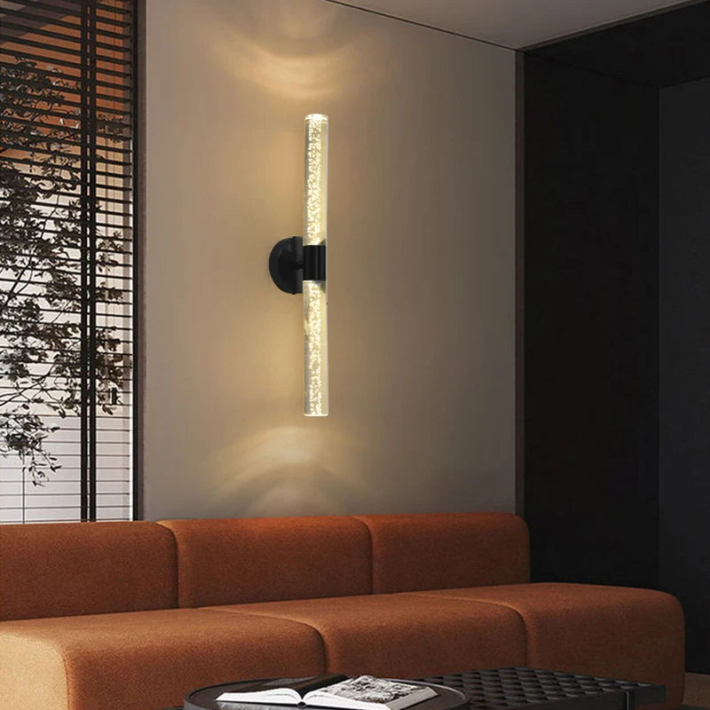 lampe murale moderne transparente dorée bubbles élégante éclairage chambre salon entrée étude