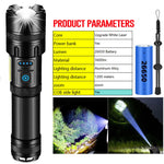 lampe torche led puissante rechargeable panneau solaire intégré lumière intense résistante chocs auto défense