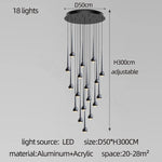 suspension lumineuse argentée gouttes pluie contemporaine fil 2000 82000 lumens chambre salon étude
