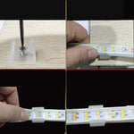 clips fixations ruban led néon transparent vis fixation pratique 5mm 8mm 12mm 14mm 17mm