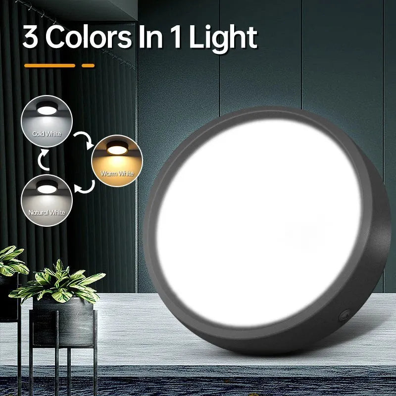 lampe led noir moderne adhésif 10w 15w 25w chambre cuisine surface toucher led aluminium