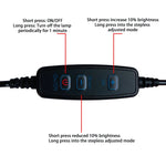 lampe led flexible couleurs multiples usb alimentée moderne clips fixation interrupteur