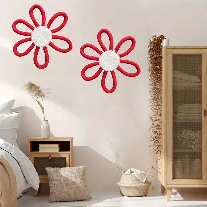 décoration murale tissée corde tressée moderne artisanal blanc marron clair occasion fête anniversaire chambre