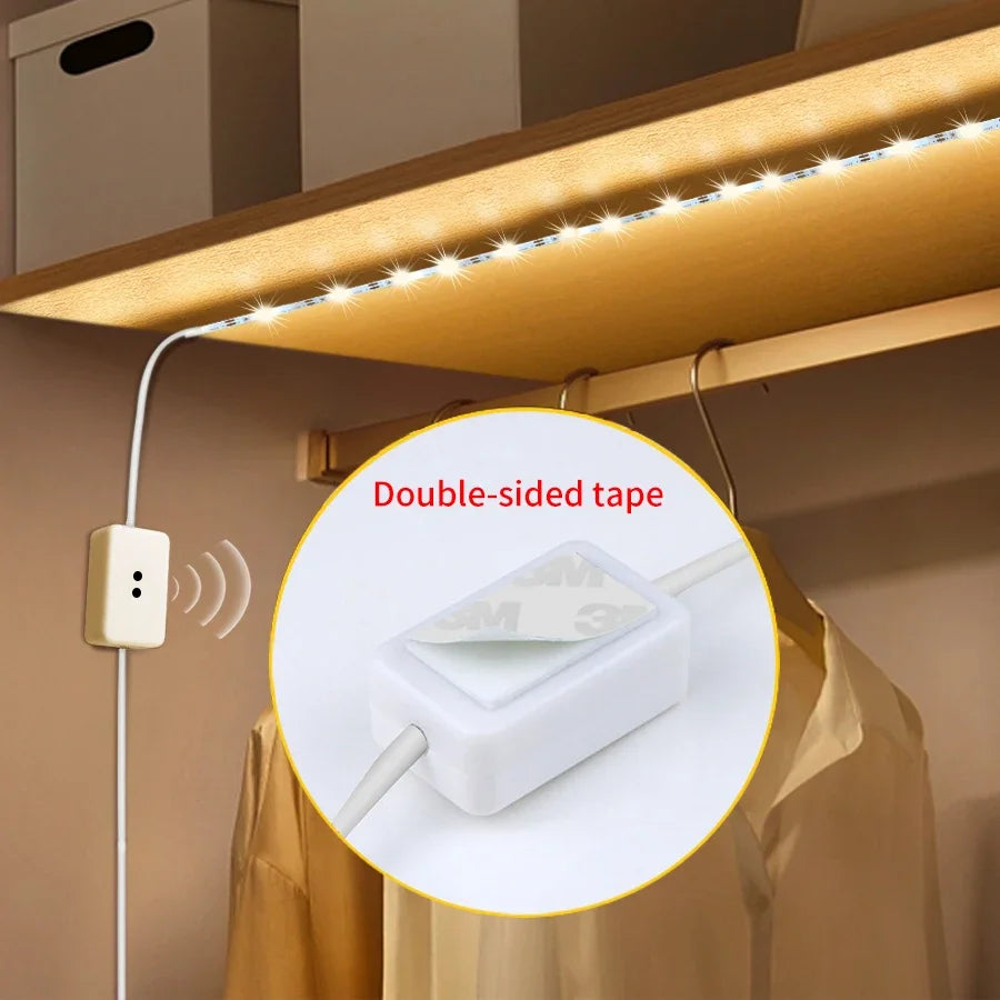 strip led blanc veilleuse adhésif sensor tactile 5v moderne chambre cuisine